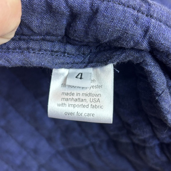 Rachel Comey Quilted Linen Jacket Coat Kimono Oversized Navy Blue 4 Quiet Luxury - Picture 7 of 16